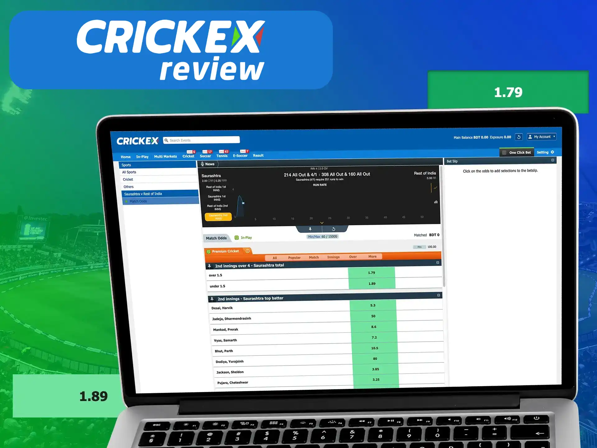 Users appreciate Crickex for their high odds and the quality of service they provide.