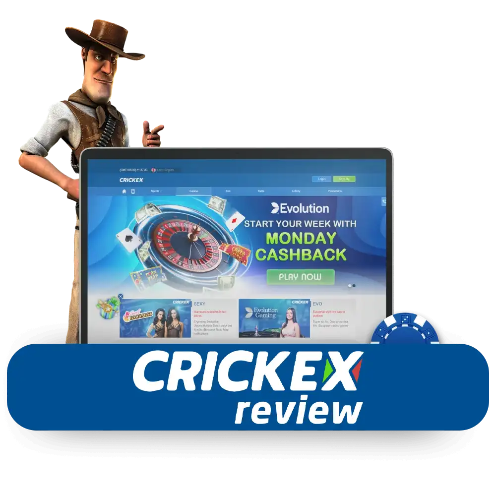 To play in the casino, use the service from Crickex.