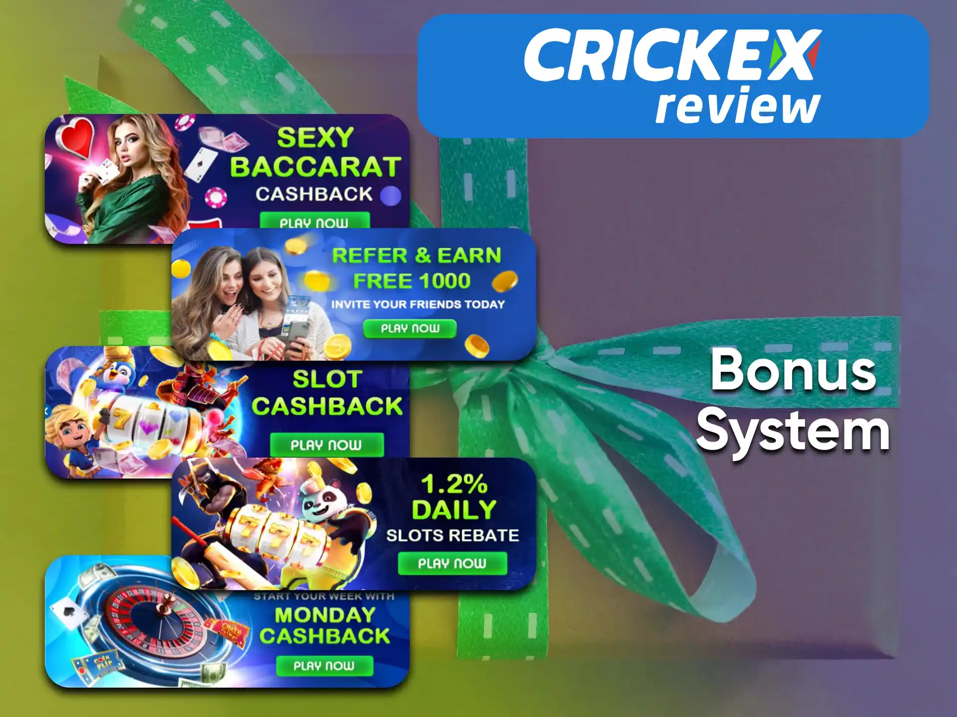 There are many bonuses for players in Crickex.